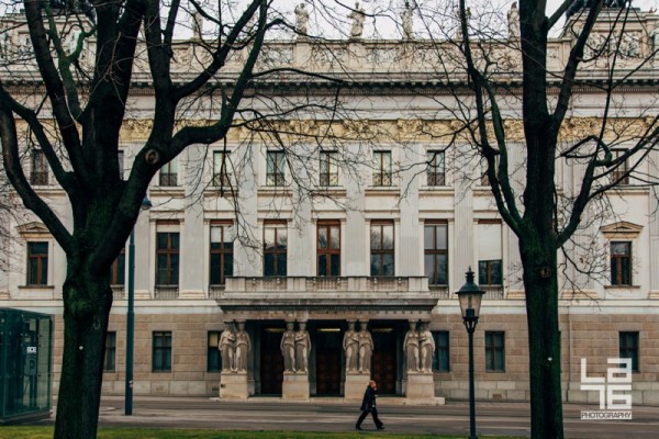 + Back door of the Austrian Parliament Building.