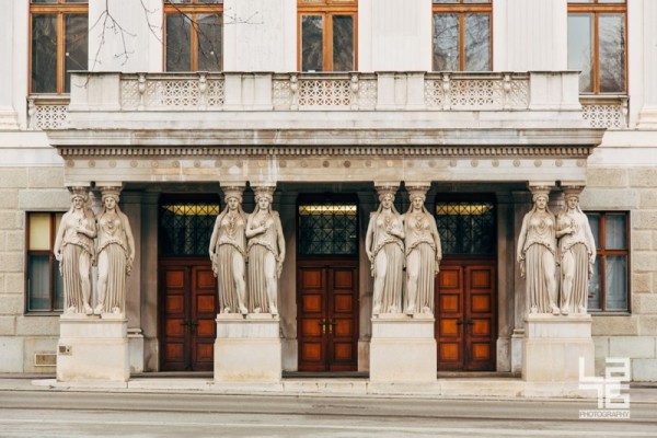 + Back door of the Austrian Parliament Building.