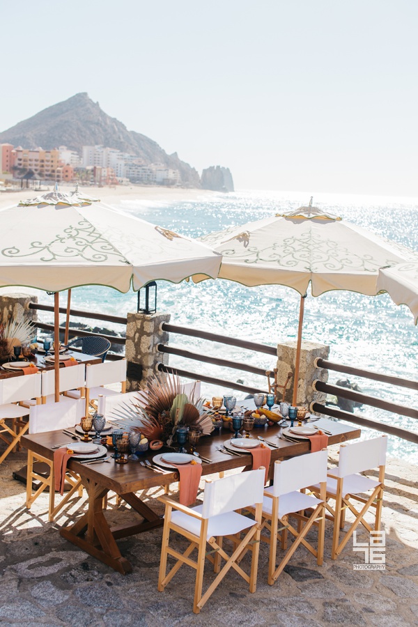 Swoon-Worthy Brunch at Waldorf Astoria Los Cabos Pedregal with Dried Flowers in Rusty-Hues and Burnt-Oranges