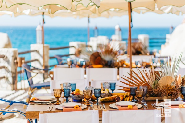 Swoon-Worthy Brunch at Waldorf Astoria Los Cabos Pedregal with Dried Flowers in Rusty-Hues and Burnt-Oranges